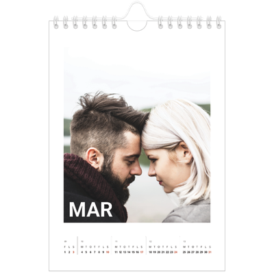 A5 Foto Kalender — Stor måned [Marts]
