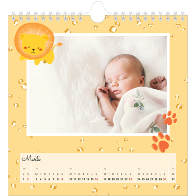 Årskalender kvadratisk — Søde dyr [Marts]