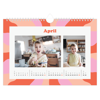 Fotokalender A4 — Farveglad mønster [April]