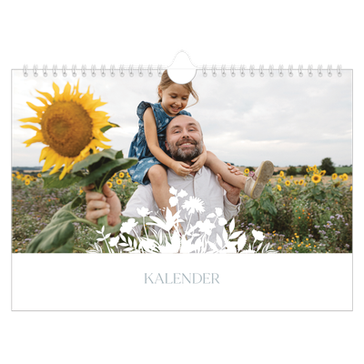 Fotokalender A4 — Blomstmotiv [kalender forside]