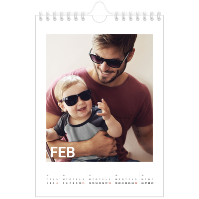 A5 Foto Kalender — Stor måned [Februar]