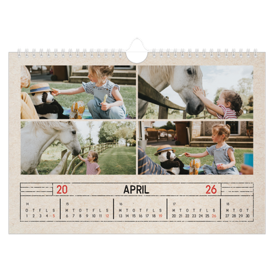 Fotokalender A4 — Stempeleffekt [April]