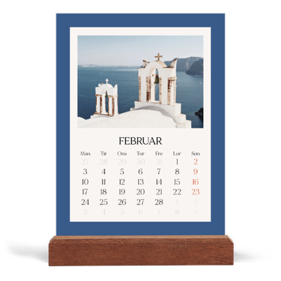 Staffeli kalender - stående  — Klassiske farver [Februar]