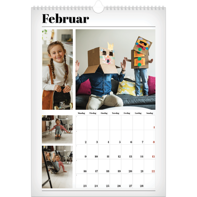 Årskalender A3 — Avisstil [Februar]