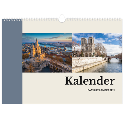 A3 Foto Kalender — Verdens seværdigheder [kalender forside]