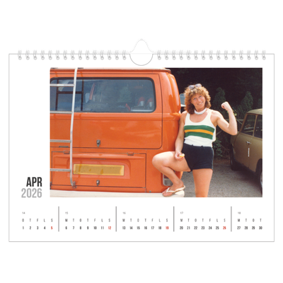 Fotokalender A4 — Forkortet tekst [April]