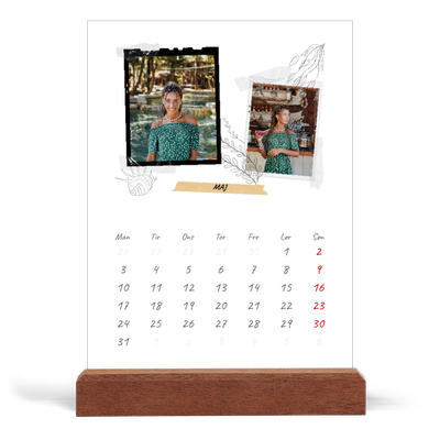 Staffeli kalender - stående  — Scrapbook stil [kalender forside]