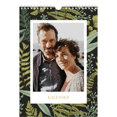 Fotokalender A4 (20 x 30 cm) — Blomstret tapet [kalender forside]