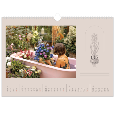 A3 Foto Kalender — Enkel botanisk [kalender forside]