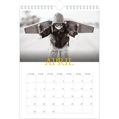 Fotokalender A4 (20 x 30 cm) — Heritage-stil [April]