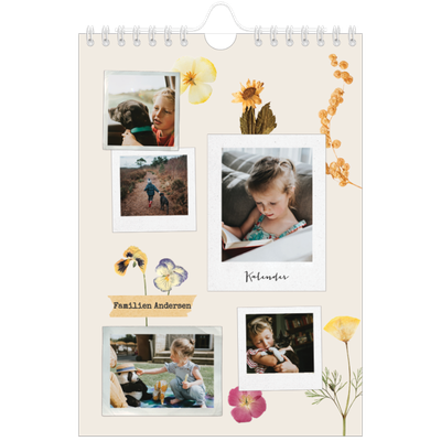 A5 Foto Kalender — Vintage scrapbooking [kalender forside]