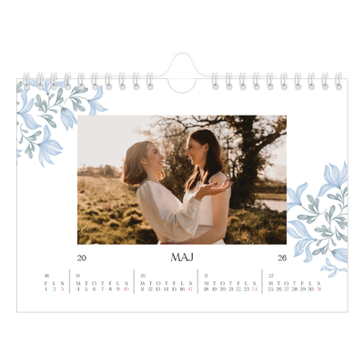A5 Foto Kalender — Elegant blomstret [kalender forside]