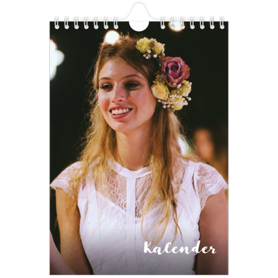 A5 Foto Kalender — Simpel skrift [kalender forside]