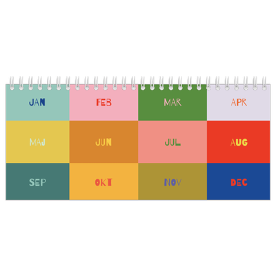 Bordkalendere — Farverig kalender [kalender forside]