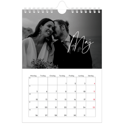 A5 Foto Kalender — Elegant skrift [kalender forside]