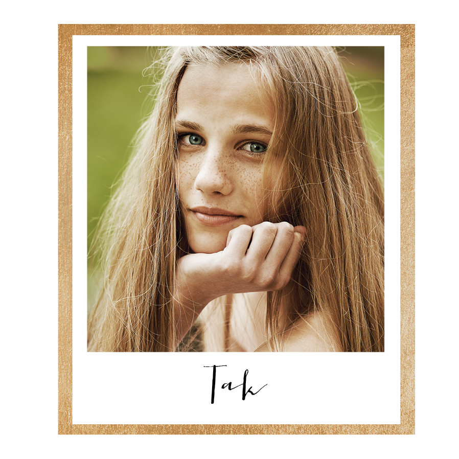 Takkekort — I en ramme