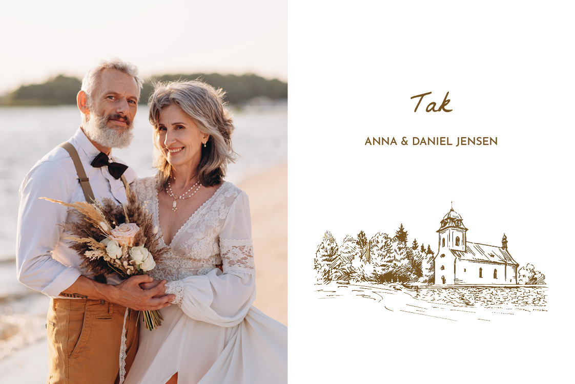Takkekort — Bryllupsskitser