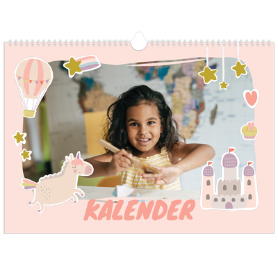A3 Foto Kalender — Regnbue enhjørning [kalender forside]