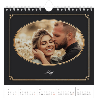 Årskalender kvadratisk — Vintage klassisk [kalender forside]