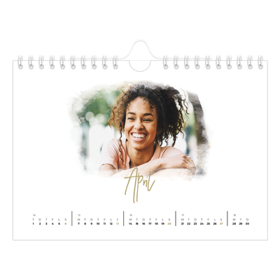 A5 Foto Kalender — Diffuse billederammer [April]