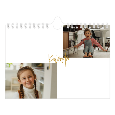 A5 Foto Kalender — Guldstift [kalender forside]