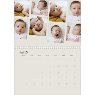 Fotokalender A4 dobbelt (30 x 40 cm) — Dynamiske billeder [Marts]