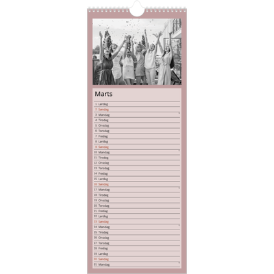 Køkkenkalender  — Nordiske farver [Marts]