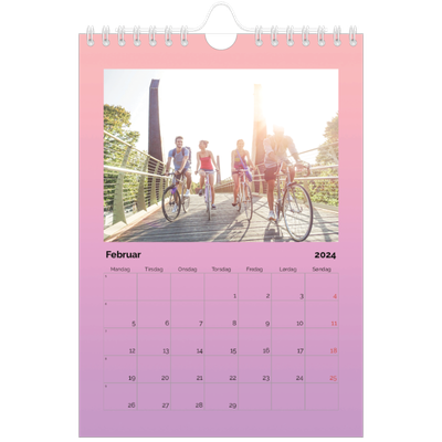 A5 Foto Kalender — Pastelfarver [Februar]