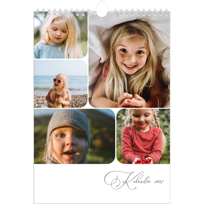 Fotokalender A4 (20 x 30 cm) — Øjebliksbilleder og skrift [kalender forside]