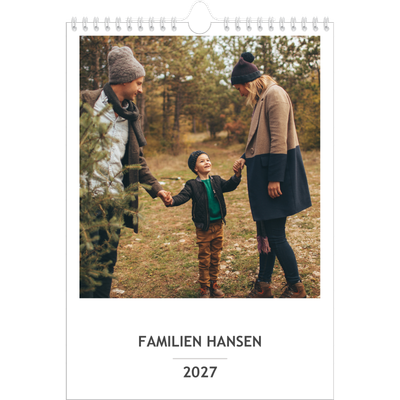 A4 Familiekalender — Enkel familiekalender - Familie på 4 [kalender forside]