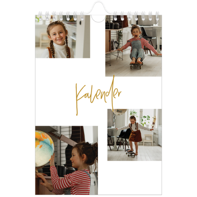 A5 Foto Kalender — Guldstift [kalender forside]