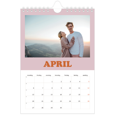 A5 Foto Kalender — Retro rammer [April]