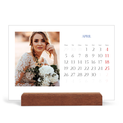 Staffeli kalender - liggende  — Klassisk kobolt [April]