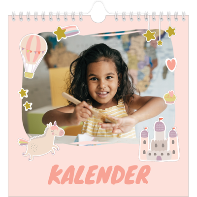 Årskalender kvadratisk — Regnbue enhjørning [kalender forside]