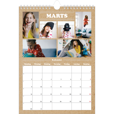 Fotokalender A4 (20 x 30 cm) — Magasinstil [Marts]