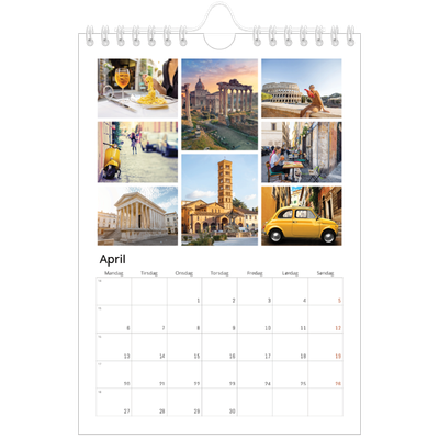 A5 Foto Kalender — Billedgitter [April]