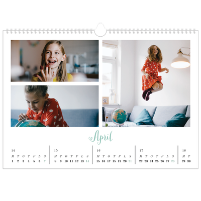 A3 Foto Kalender — Hej verden [April]