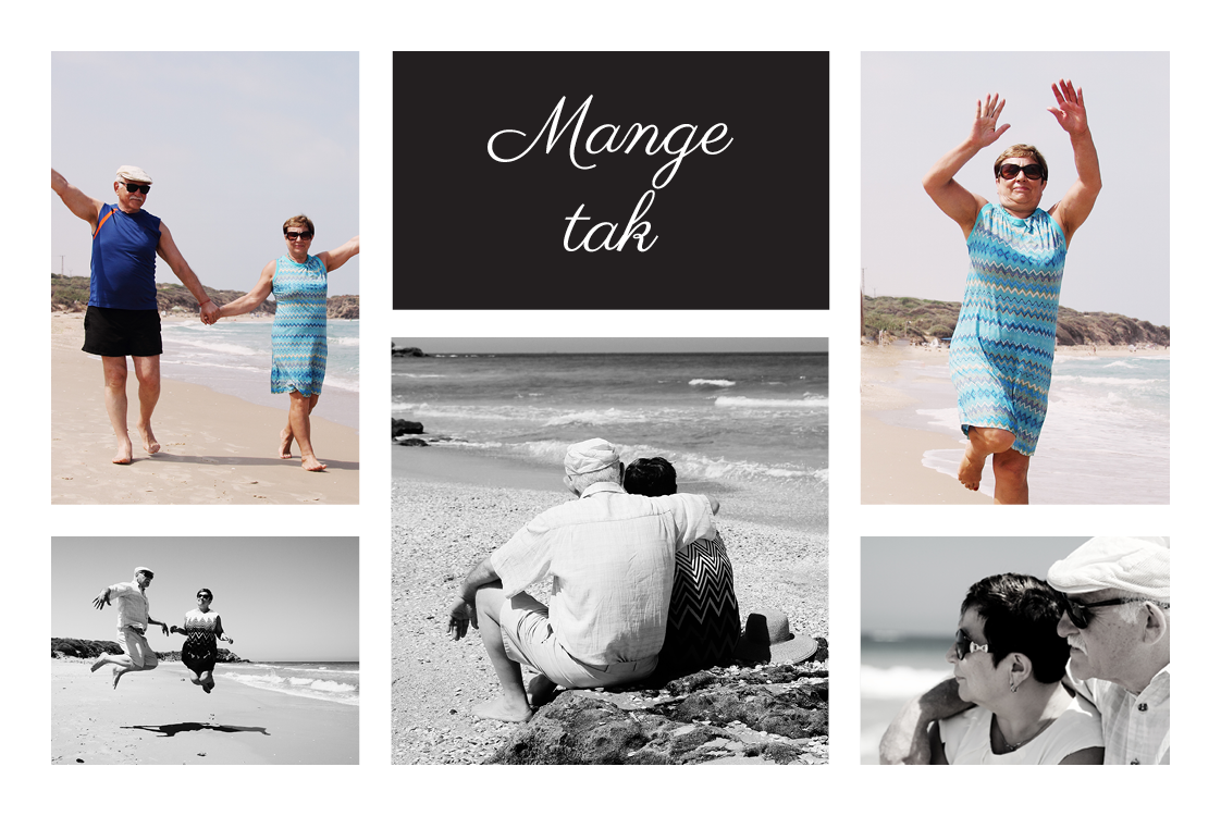 Takkekort — Sort tekstboks