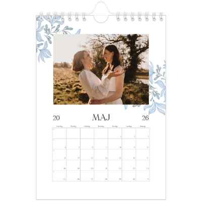 A5 Foto Kalender — Elegant blomstret [kalender forside]