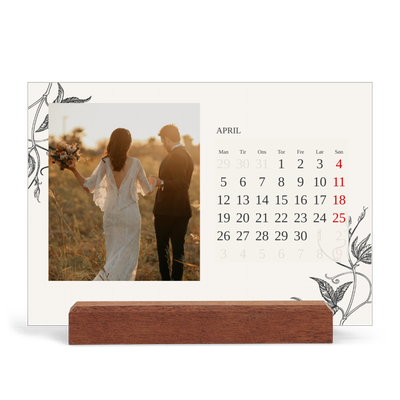 Staffeli kalender - liggende  — Blek & blomst [April]