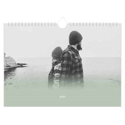 Fotokalender A4 — Grønn gradering [kalender forside]