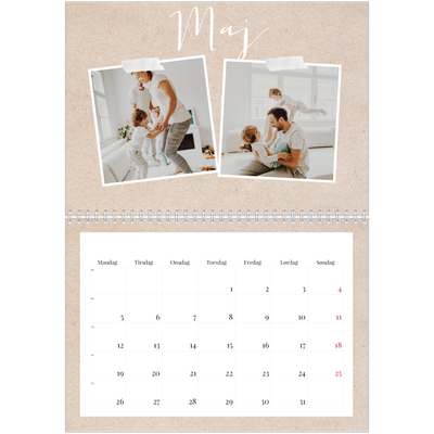 Fotokalender A4 dobbelt (30 x 40 cm) — Scrapbogs kalender [kalender forside]