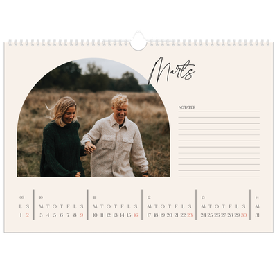 A3 Foto Kalender — Buet billederamme [Marts]