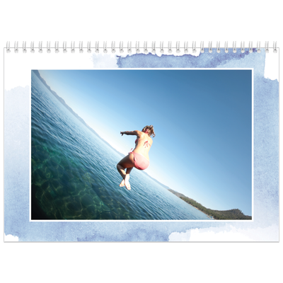 Fotokalender A4 dobbelt (30 x 40 cm) — Akvarel baggrunde [kalender forside]
