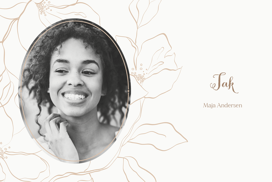 Takkekort — Blomsterlinjer