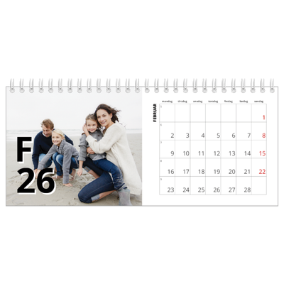 Bordkalendere — Bogstav og tal [Februar]