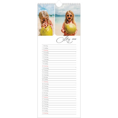 Køkkenkalender  — Øjebliksbilleder og skrift [kalender forside]