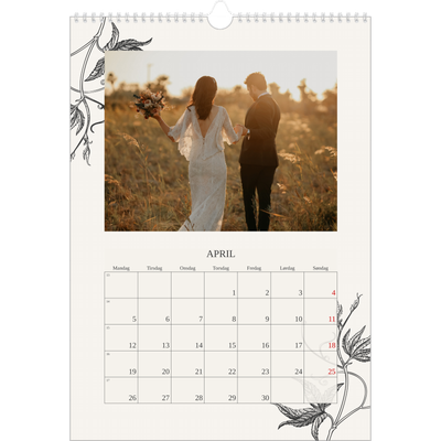 Årskalender A3 — Blek & blomst [April]