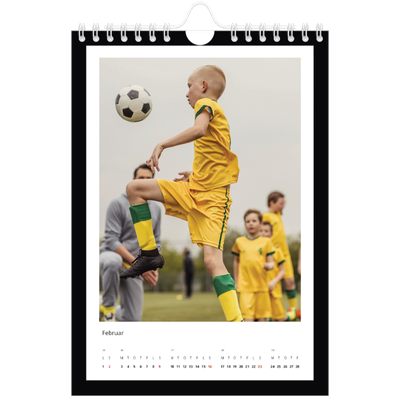 A5 Foto Kalender — Sort baggrund [Februar]