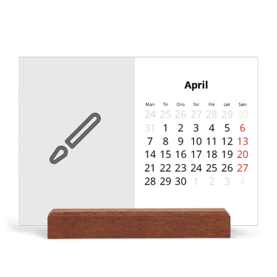 Staffeli kalender - liggende  — Design selv [April]